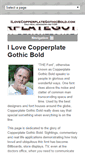 Mobile Screenshot of ilovecopperplategothicbold.com